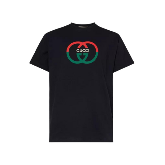 GUCCI Interlocking G-print crewneck cotton-jersey T-shirt
