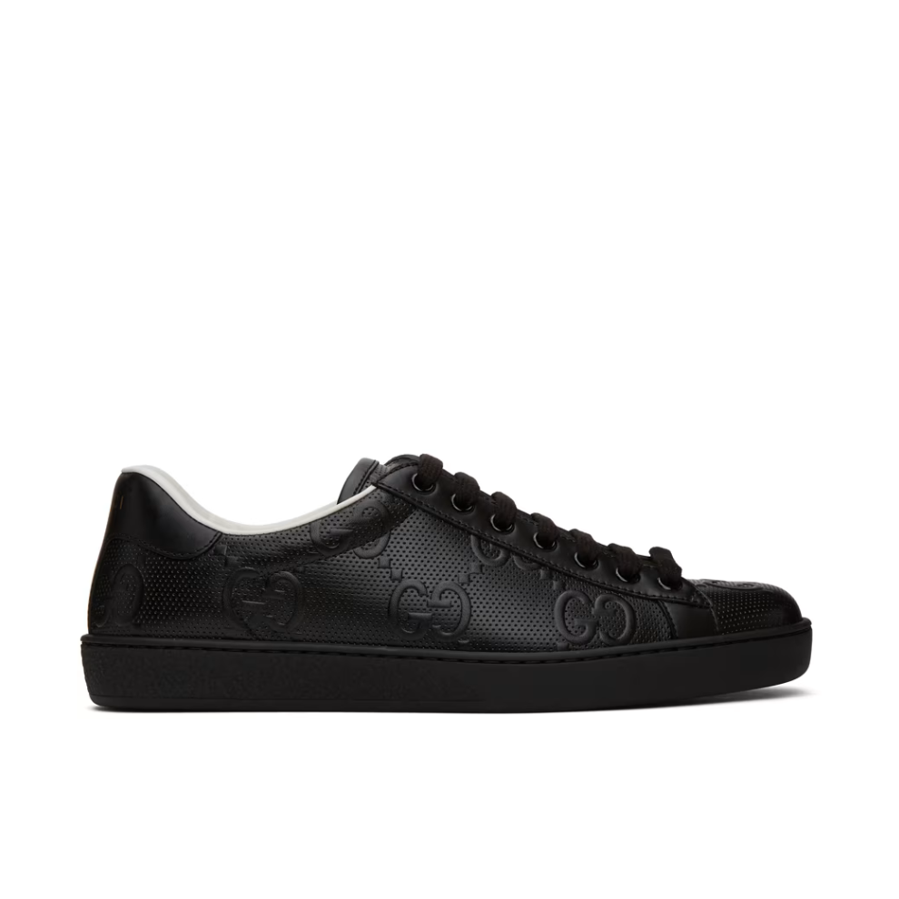 GUCCI Black GG Ace Sneakers