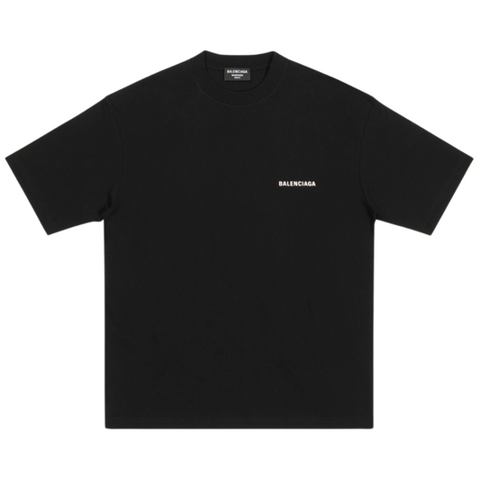 Balenciaga MEN'S LOGO T-SHIRT MEDIUM FIT IN BLACK