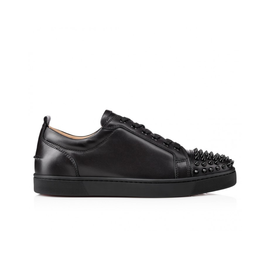 Louis Junior Spikes Sneakers - Calf leather and spikes - Black
