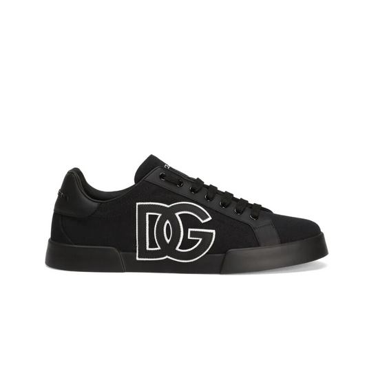 Dolce & Gabbana Portofino light strobel sneakers in canvas and calfskin