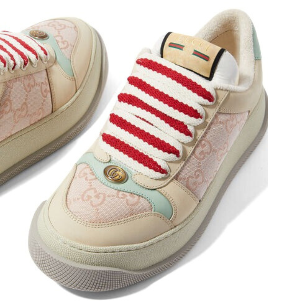 Gucci Screener Leather & Canvas Sneakers