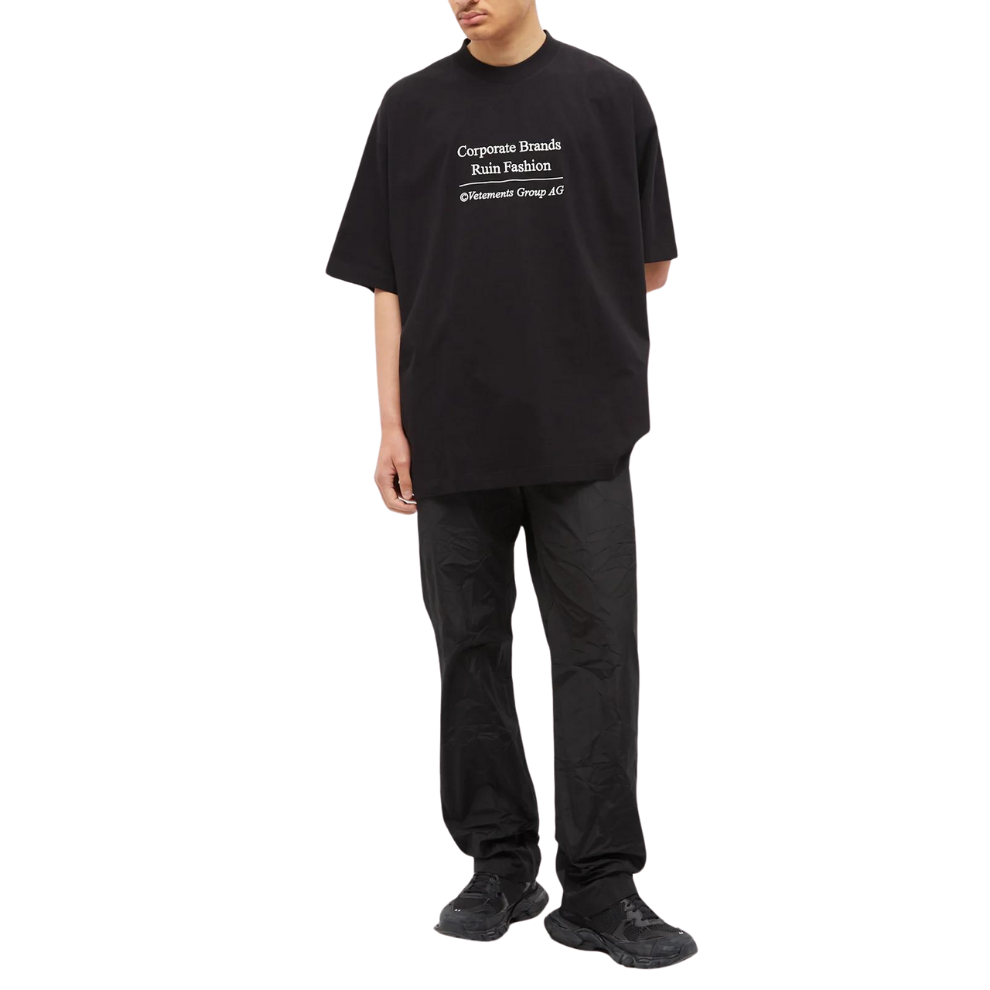 VETEMENTS CORPORATE BRAND T-SHIRT Black