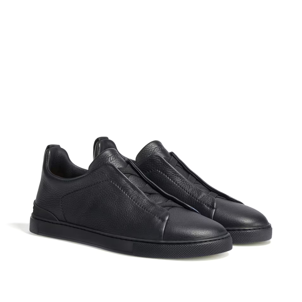 ZEGNA Black Deerskin Triple Stitch™