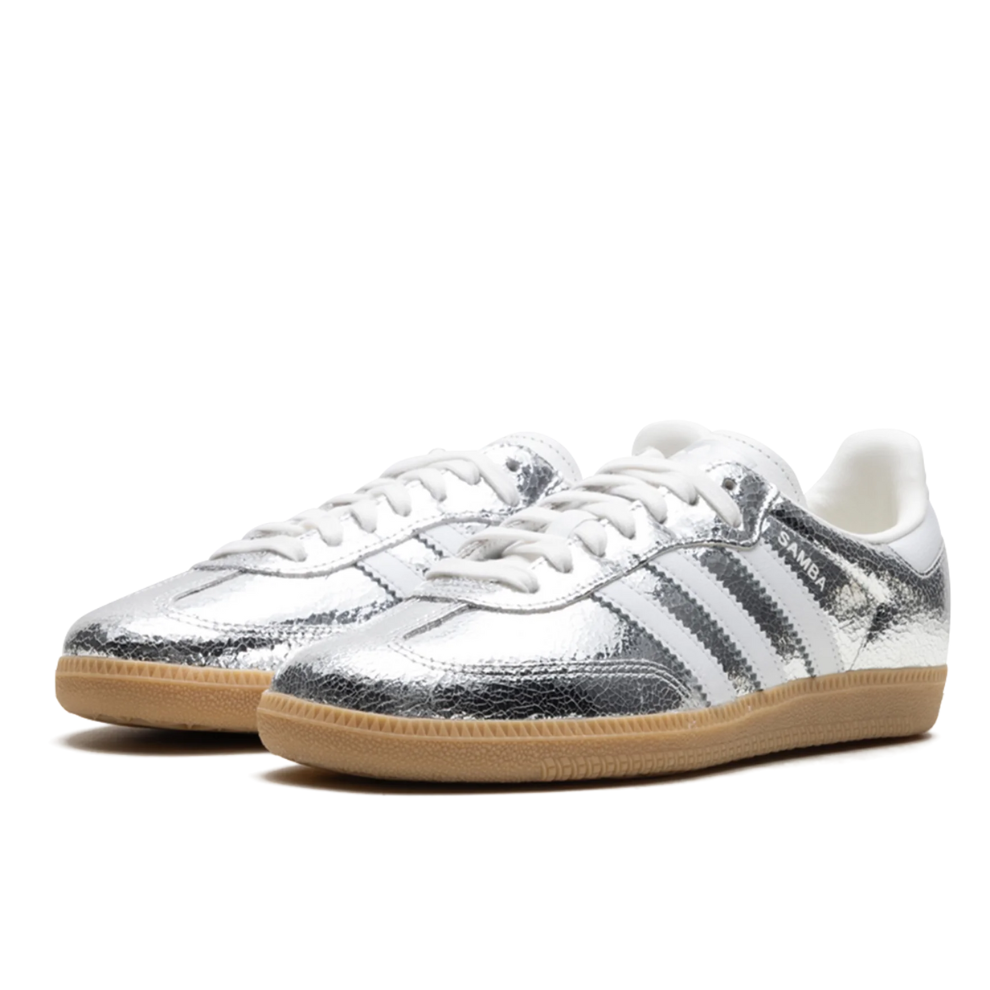 Adidas Samba OG WMNS "Silver Metallic Cracked Leather"