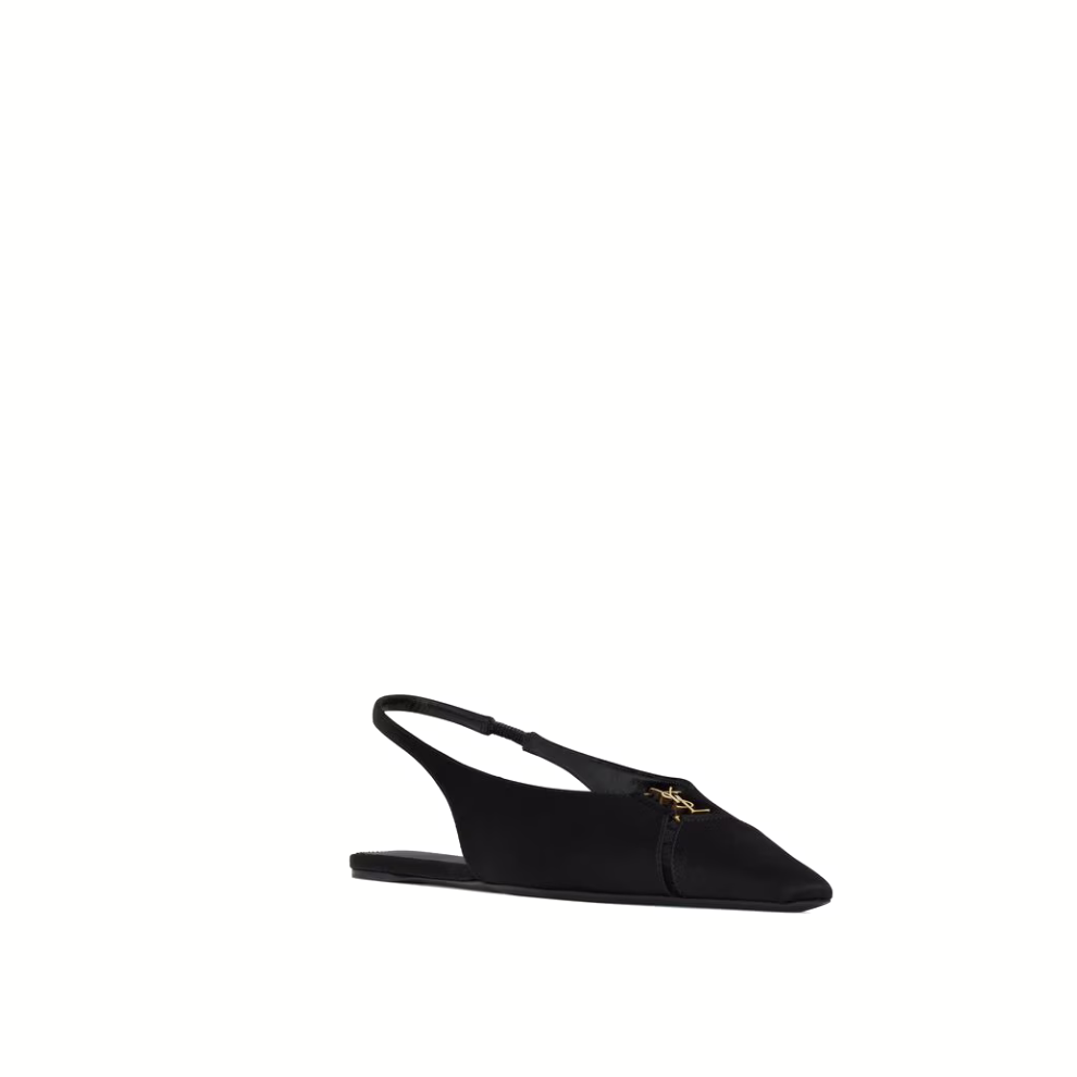 Yves Saint Laurent BABYLONE slingback flats in satin crepe