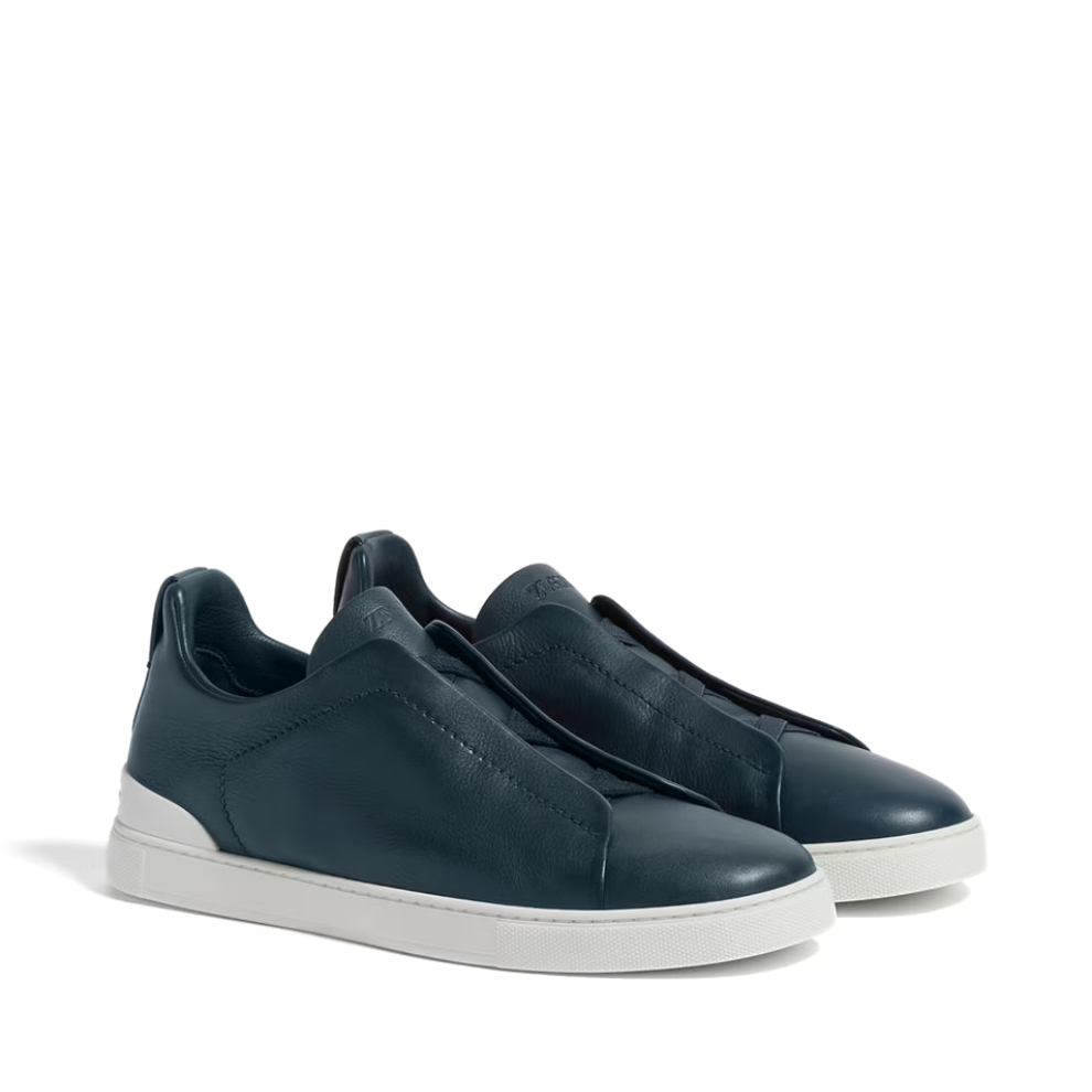 ZEGNA  Dark Teal Blue Triple Stitch™