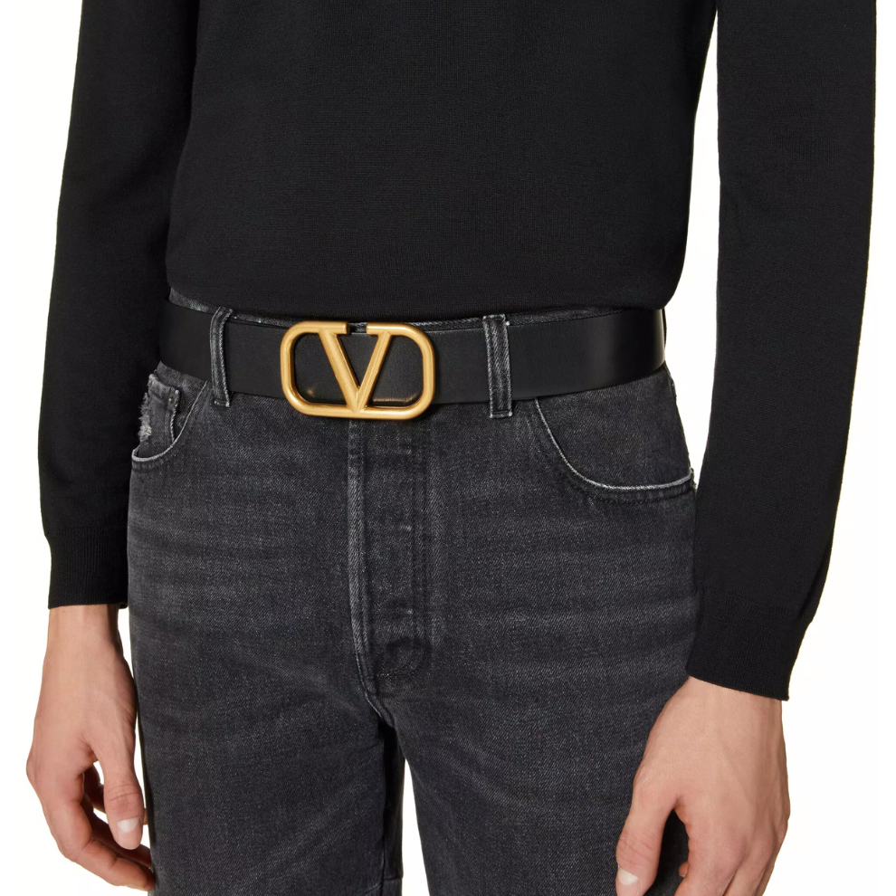 Valentino Vlogo Signature Calfskin Belt 40mm