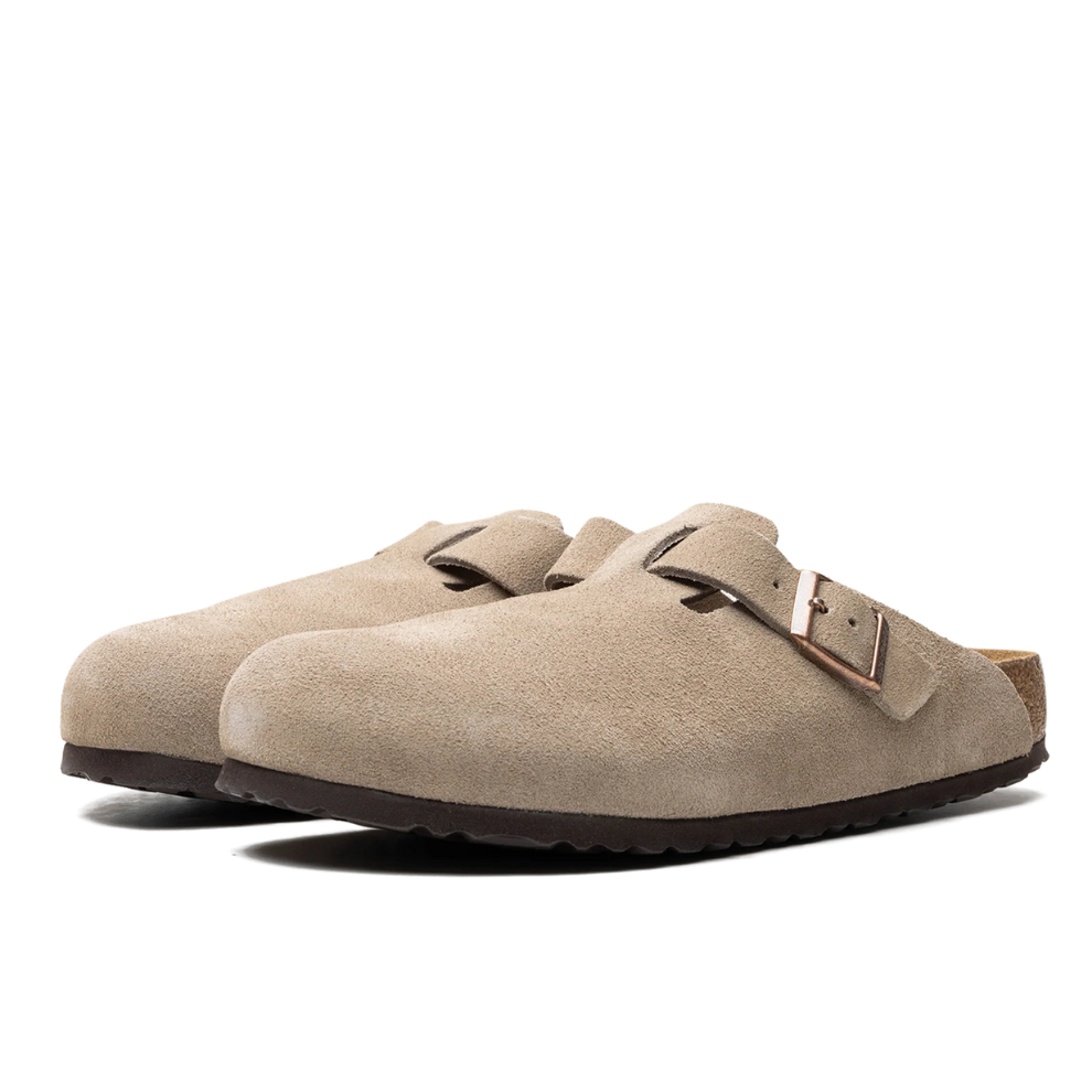 Birkenstock Boston Soft Footbed "Suede Taupe"