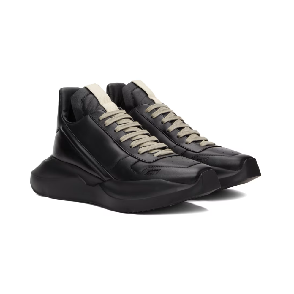 RICK OWENS Black Geth Sneakers