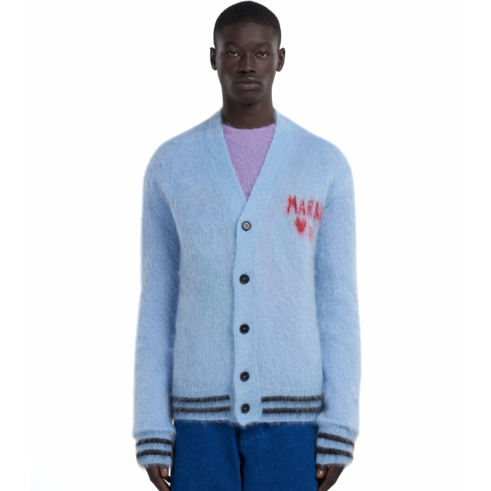 Marni  CARDIGAN WITH MULTICOLOUR INLAY