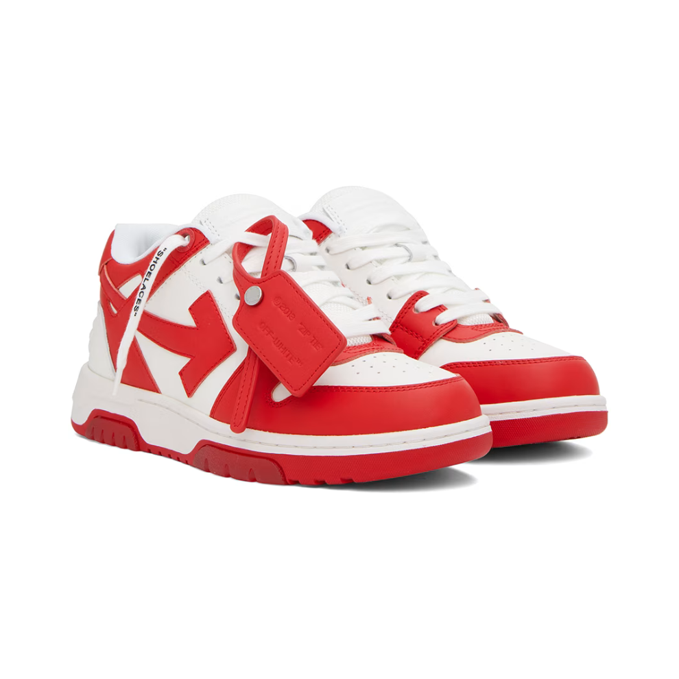 OFF-WHITE Red & White Out Of Office Sneakers