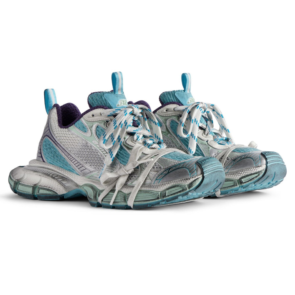 BALENCIAGA 3XL SNEAKER IN LIGHT BLUE/WHITE/PURPLE