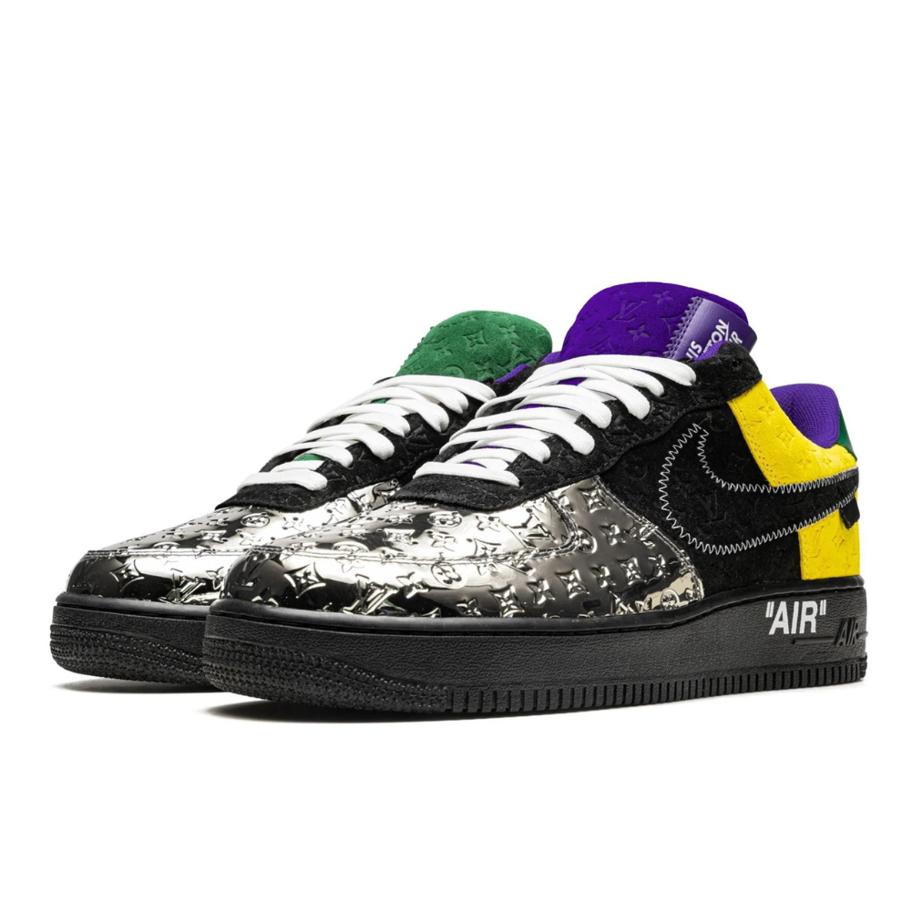 NIKE LOUIS VUITTON AIR FORCE 1 LOW "Virgil Abloh - Purple Dusk/Metallic Silver"