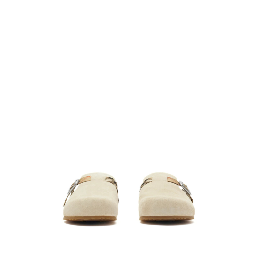 Burberry Check Suede Urchin Clogs