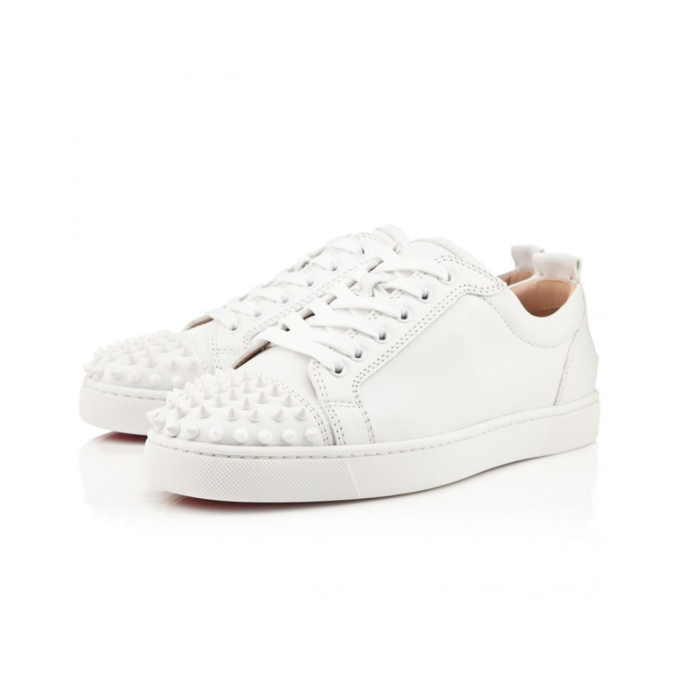 Louis Junior Spikes Sneakers - Calf leather and spikes - White