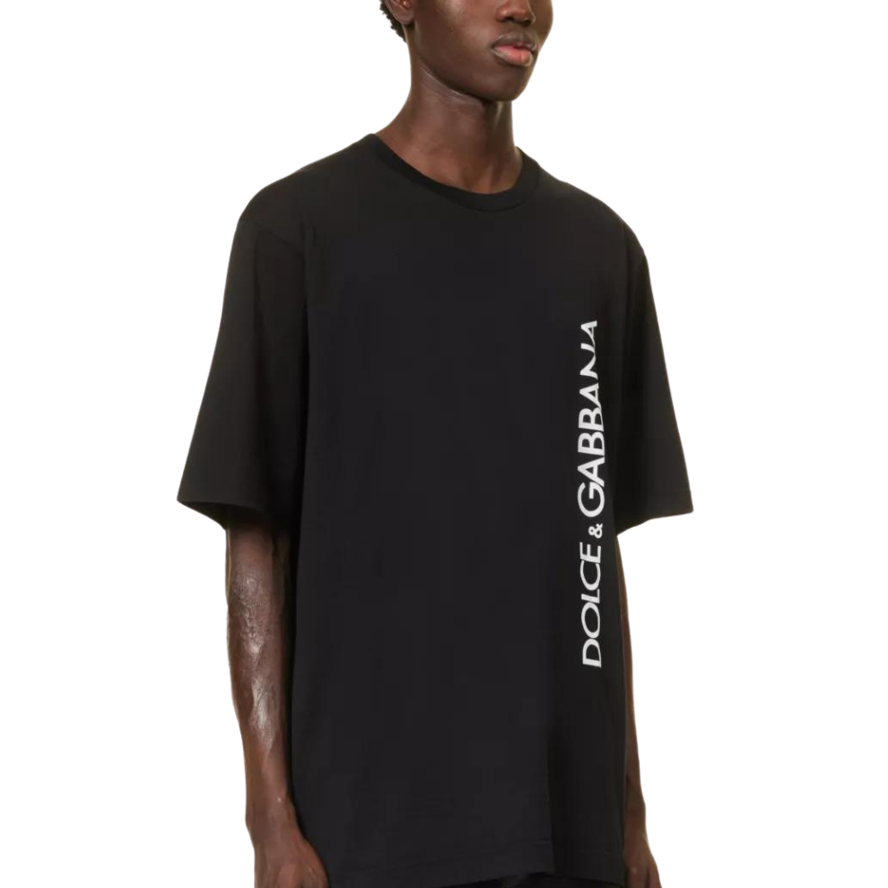 DOLCE & GABBANA Stamped brand-logo cotton-jersey T-shirt