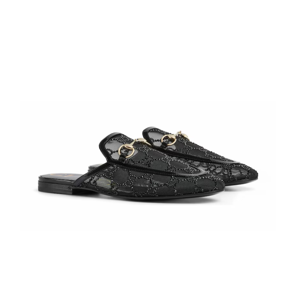 Gucci Women's GG crystal Princetown slipper