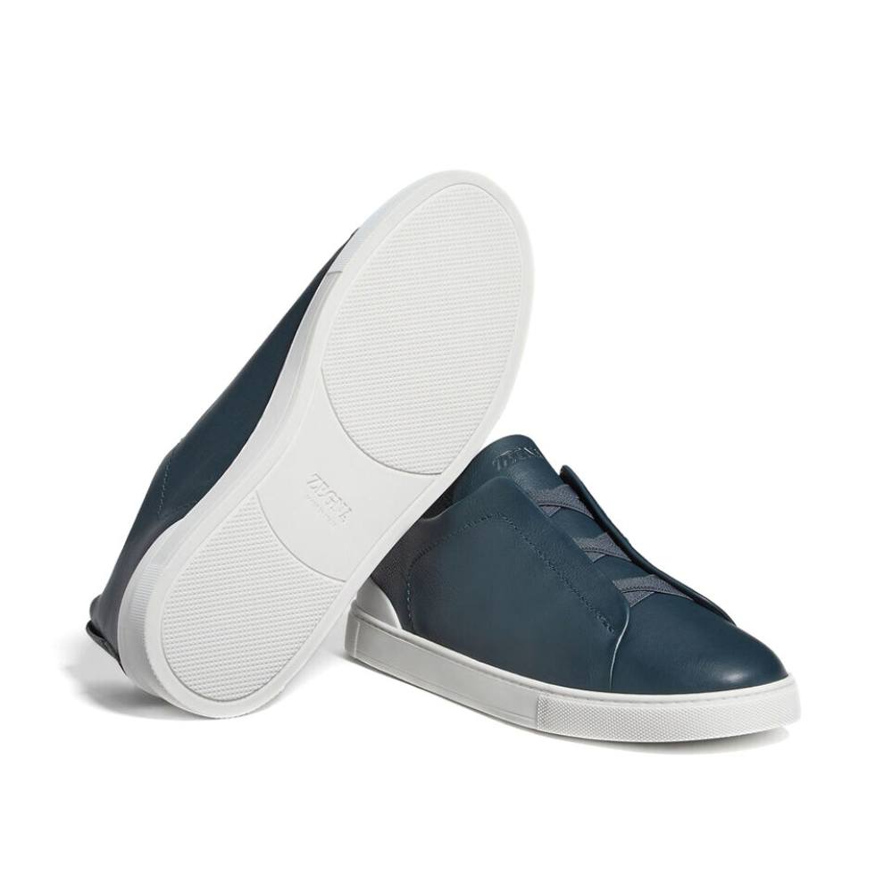 ZEGNA  Dark Teal Blue Triple Stitch™