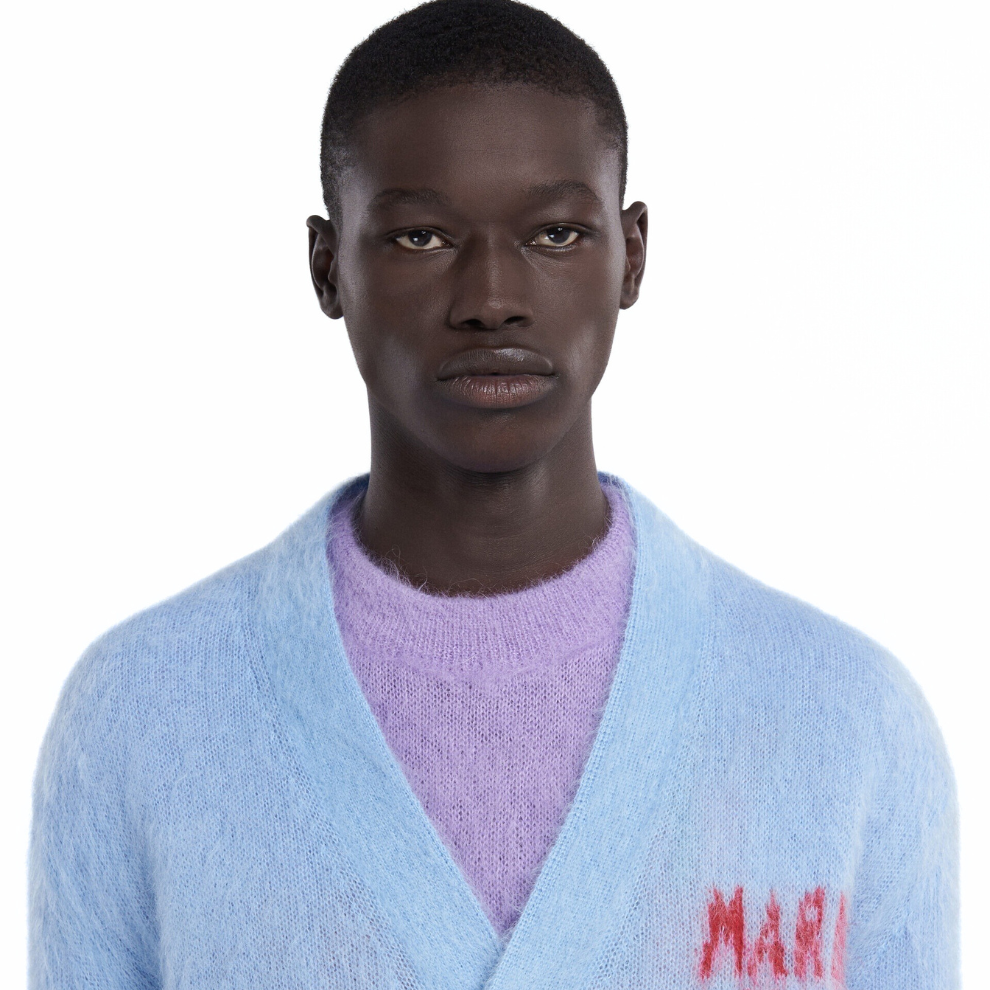Marni  CARDIGAN WITH MULTICOLOUR INLAY