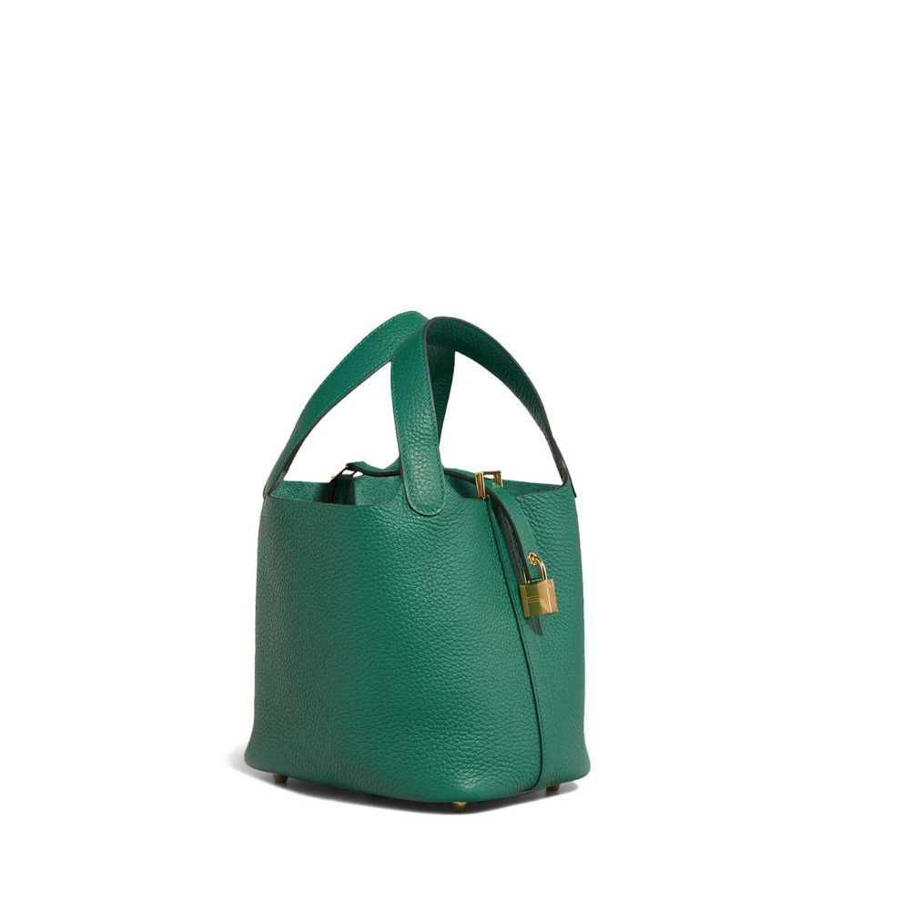 Hermès Picotin Lock 18 Green Clemence Gold Hardware