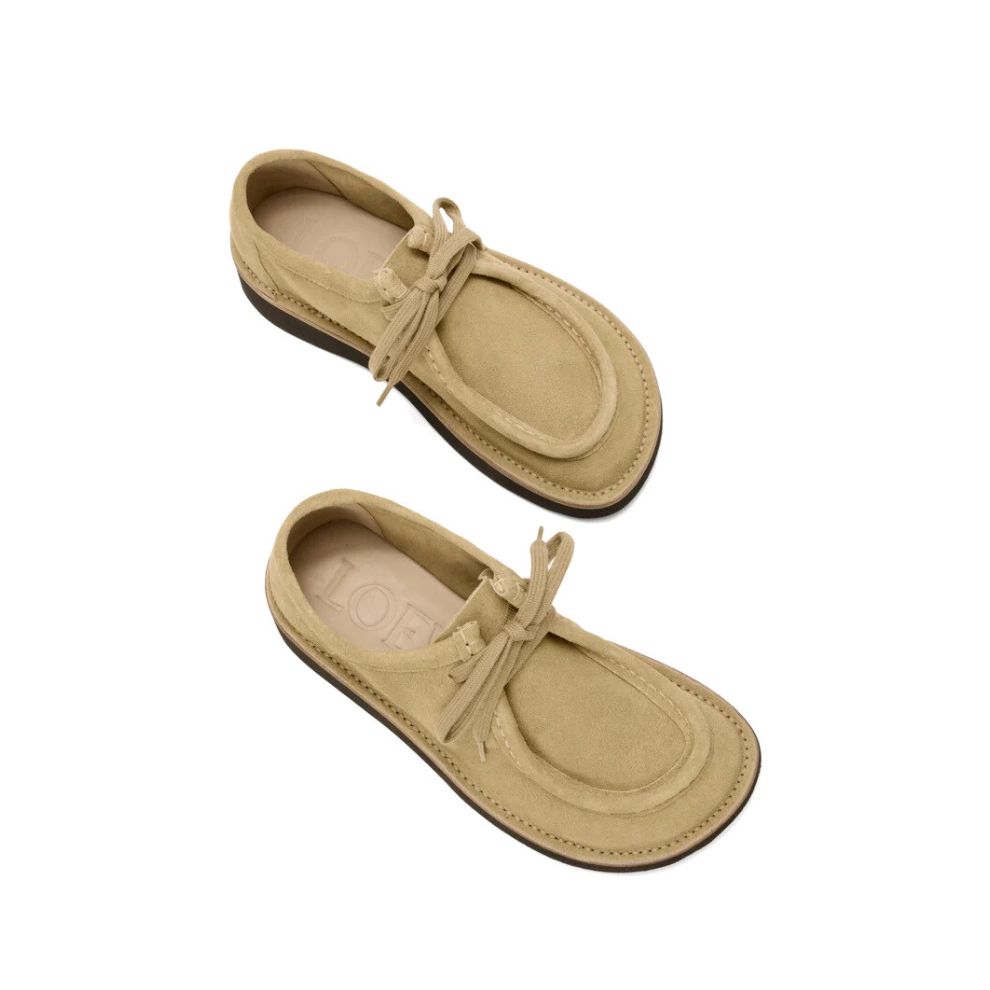 Loewe Faro lace-up in suede calfskin