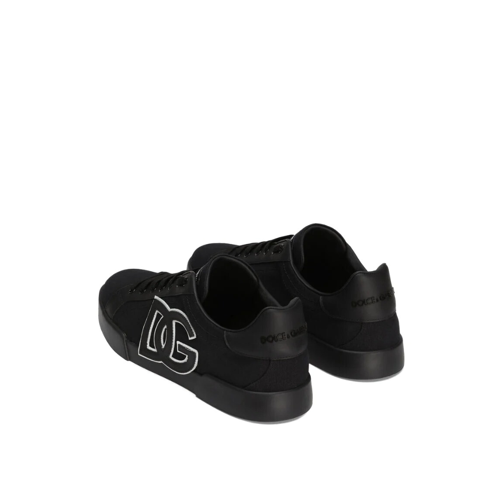 Dolce & Gabbana Portofino light strobel sneakers in canvas and calfskin