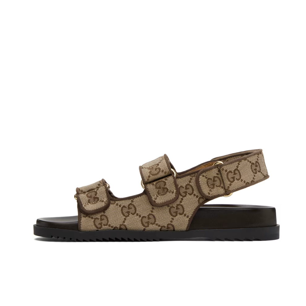 GUCCI Beige Double G Sandals