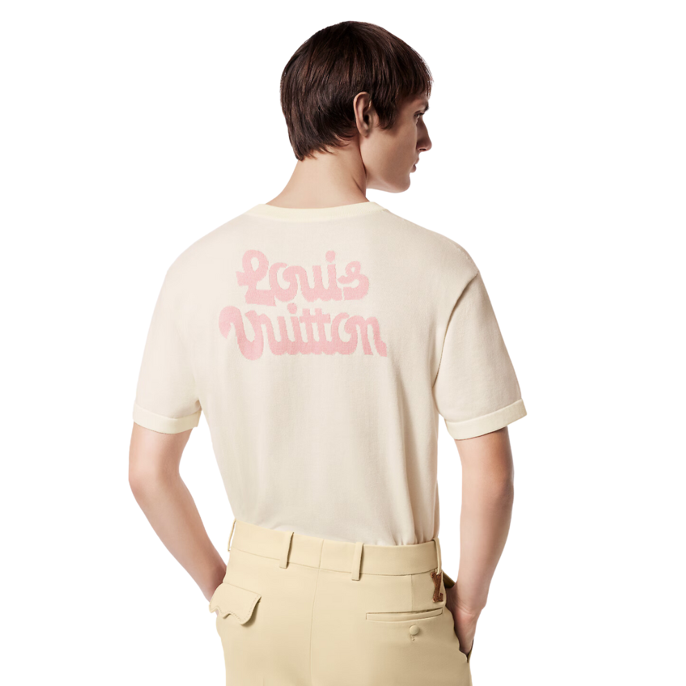 LOUIS VUITTON Short-Sleeved Cotton Knitted Crewneck