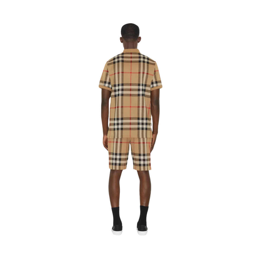 BURBERRY Check Cotton Polo  