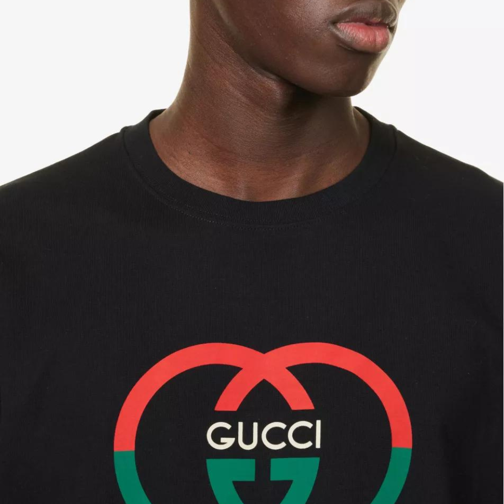 GUCCI Interlocking G-print crewneck cotton-jersey T-shirt