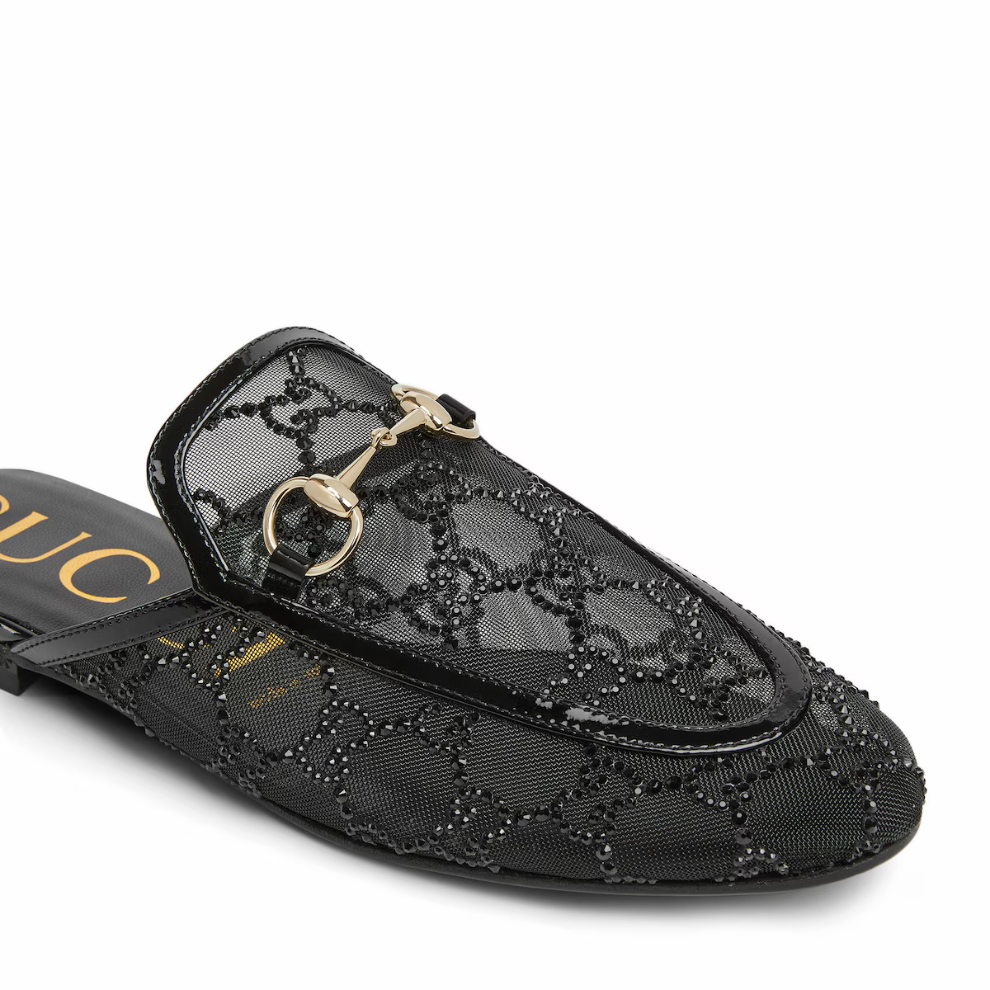 Gucci Women's GG crystal Princetown slipper