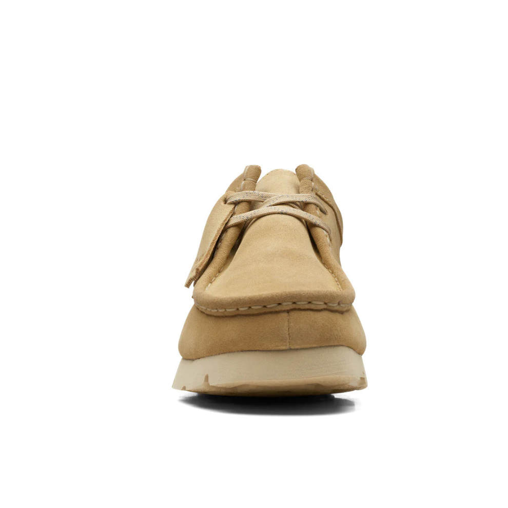 Clarks Wallabee GTX derby lace-up in beige suede