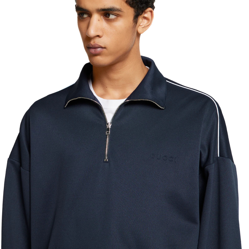 GUCCI Technical jersey sweatshirt with embossed logo
