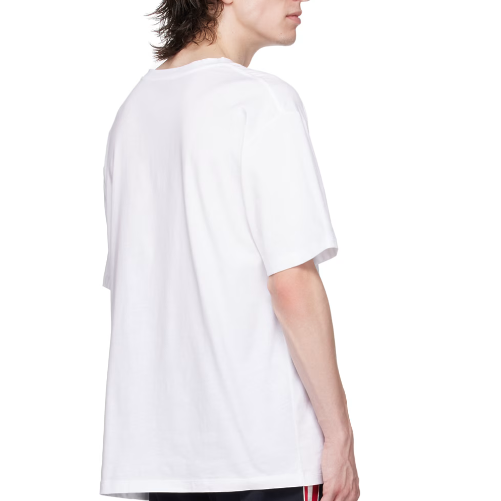 BALMAIN White Printed T-Shirt