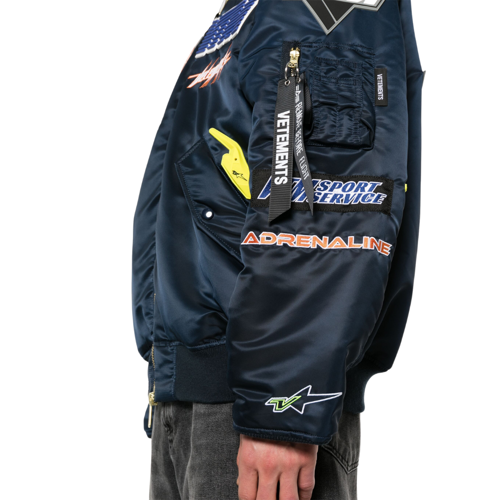 VETEMENTS logo-appliqué bomber jacket
