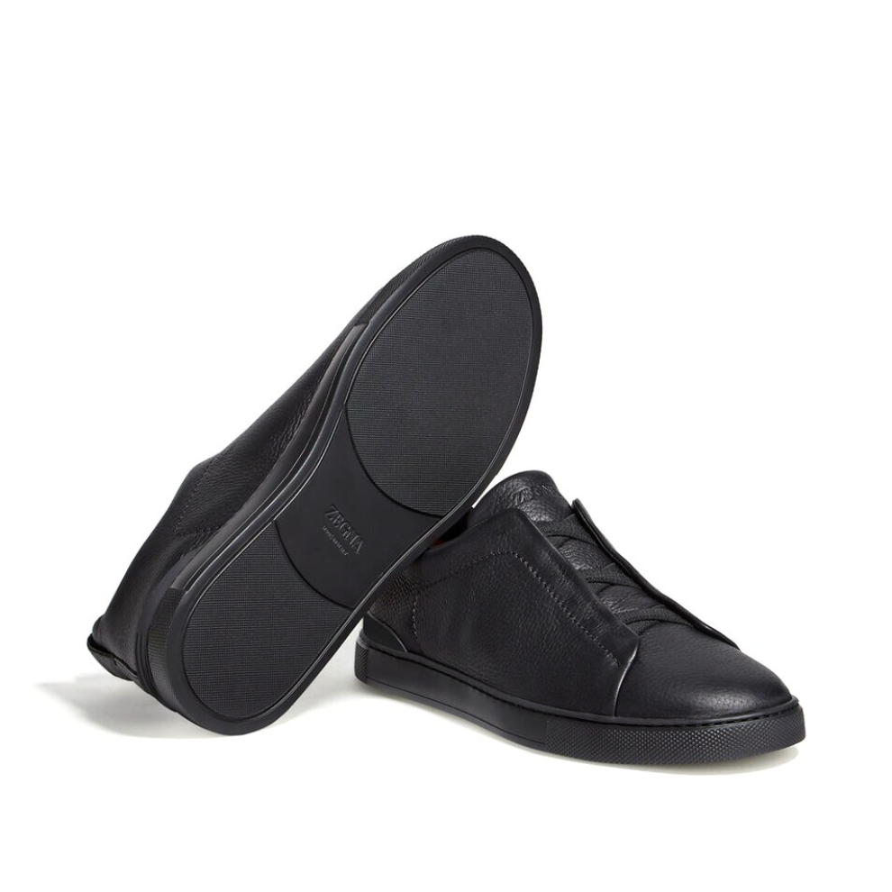 ZEGNA Black Deerskin Triple Stitch™