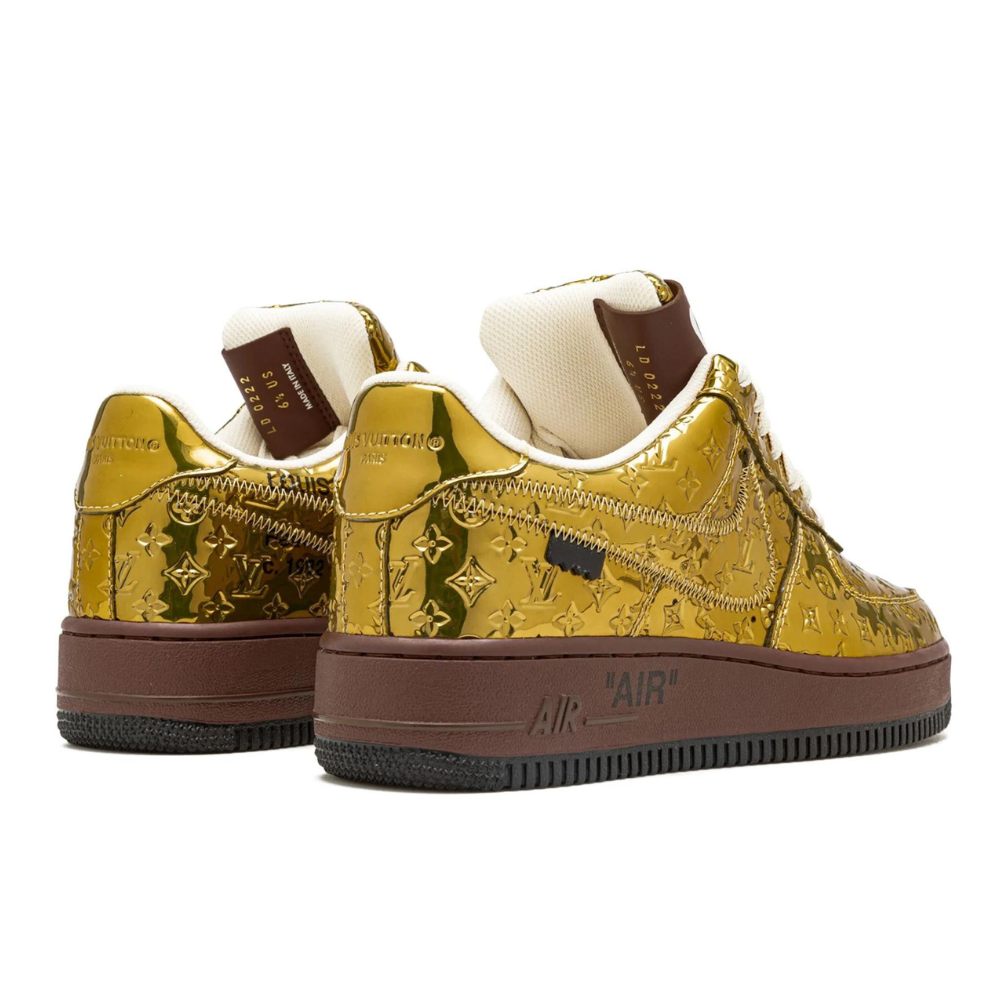 NIKE LOUIS VUITTON AIR FORCE 1 LOW "Virgil Abloh - Metallic Gold"