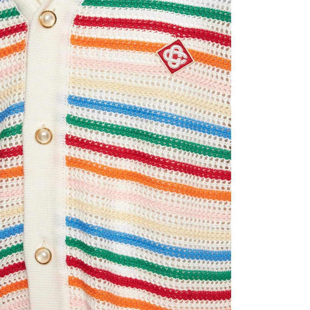 CASABLANCA Braid Striped Shirt In Rainbow Stripe