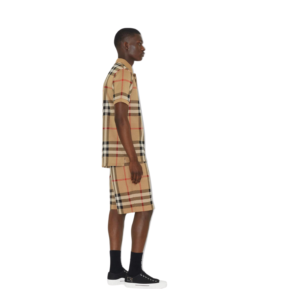 BURBERRY Check Cotton Polo  