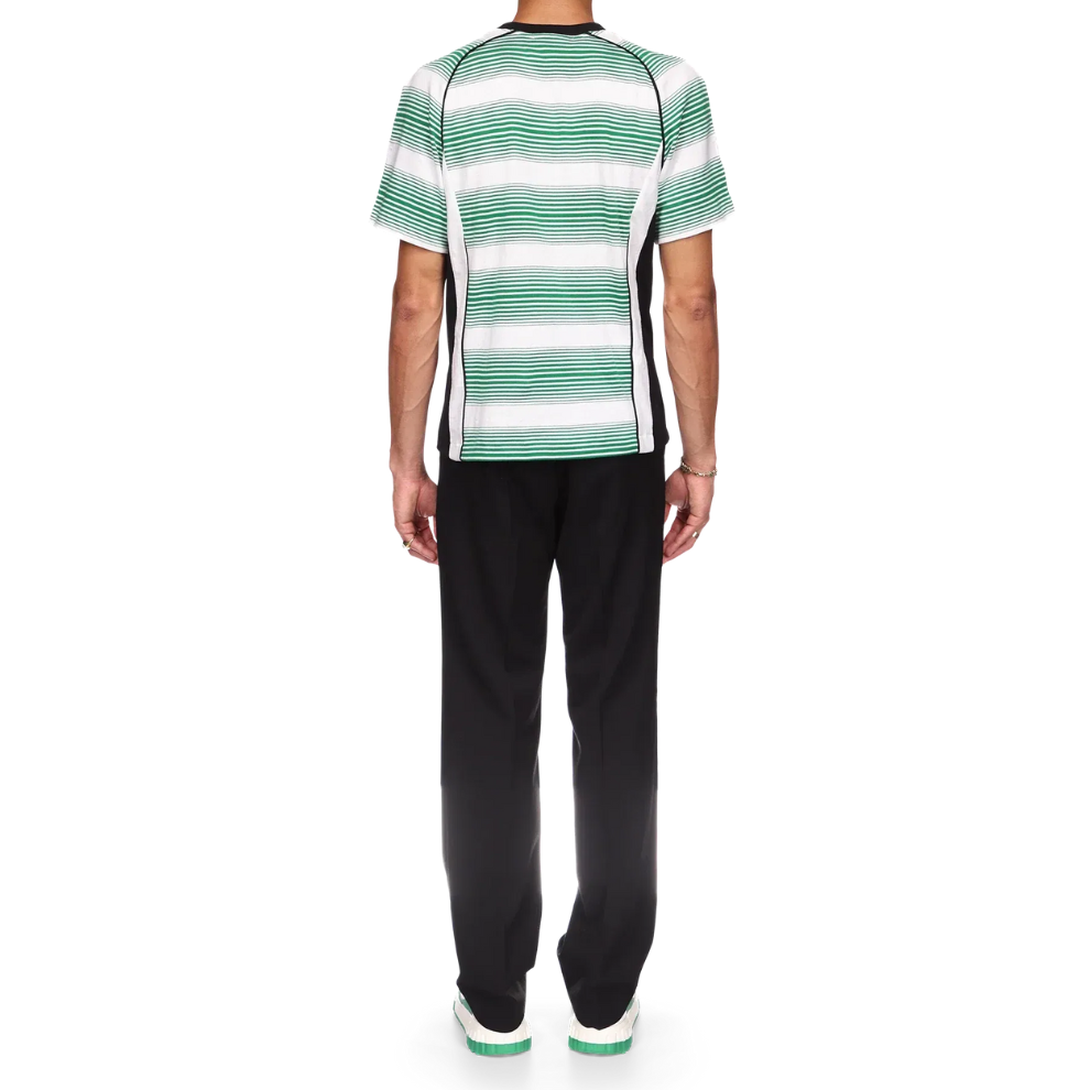 Casablanca White & Green Stripe T-Shirt