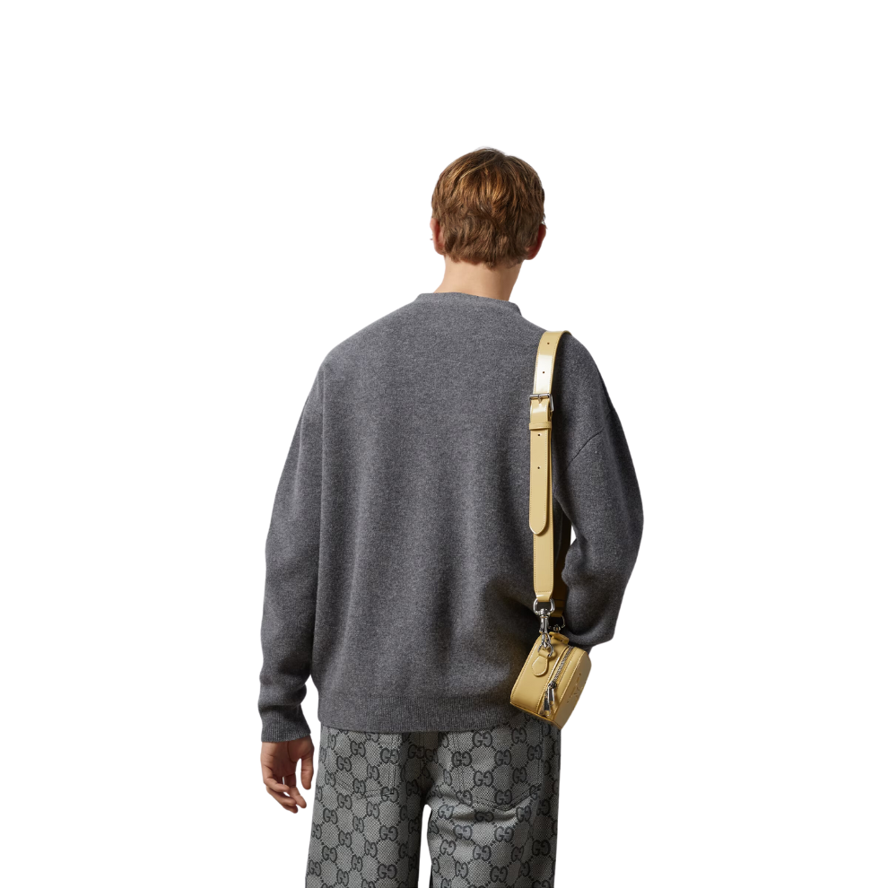 GUCCI KNIT WOOL CARDIGAN WITH INTERLOCKING G