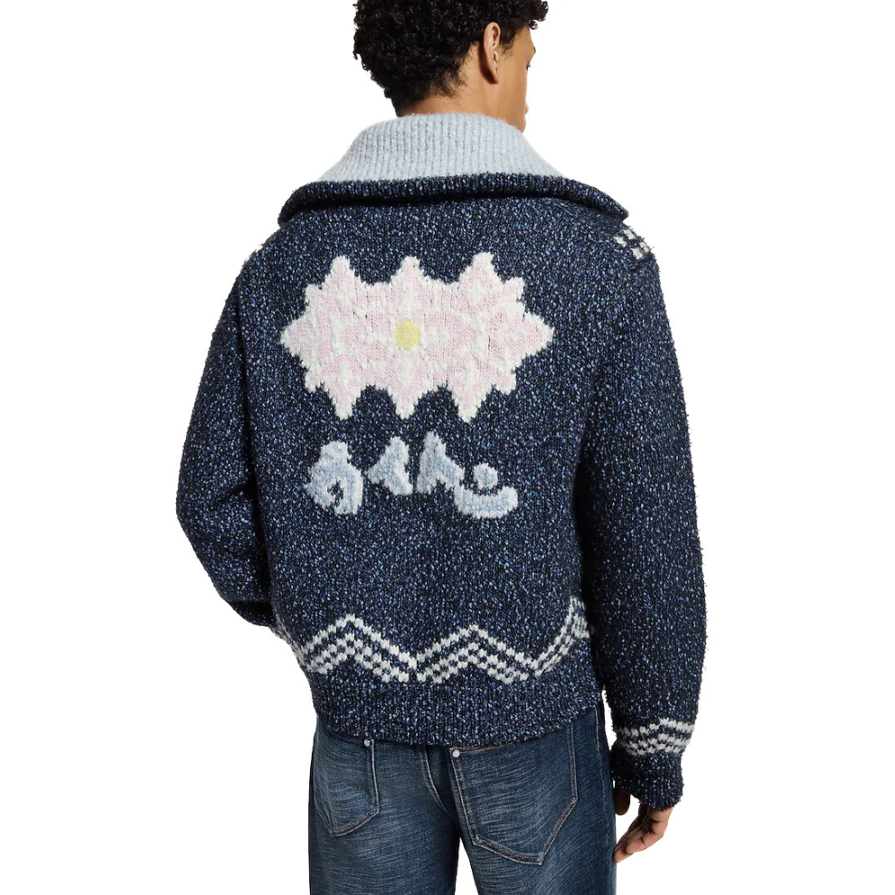 LOUIS VUITTON Zippered Knitted Blouson