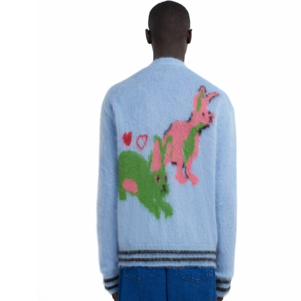 Marni  CARDIGAN WITH MULTICOLOUR INLAY