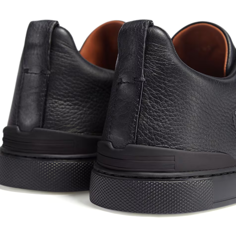 ZEGNA Black Deerskin Triple Stitch™