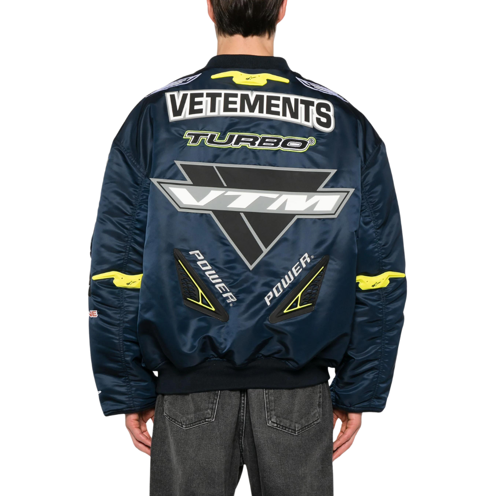 VETEMENTS logo-appliqué bomber jacket