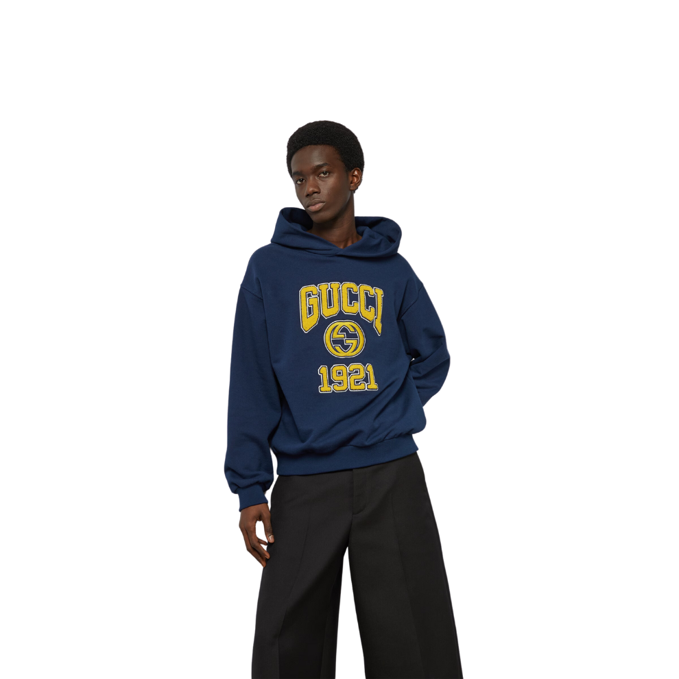 GUCCI COTTON JERSEY HOODED SWEATSHIRT