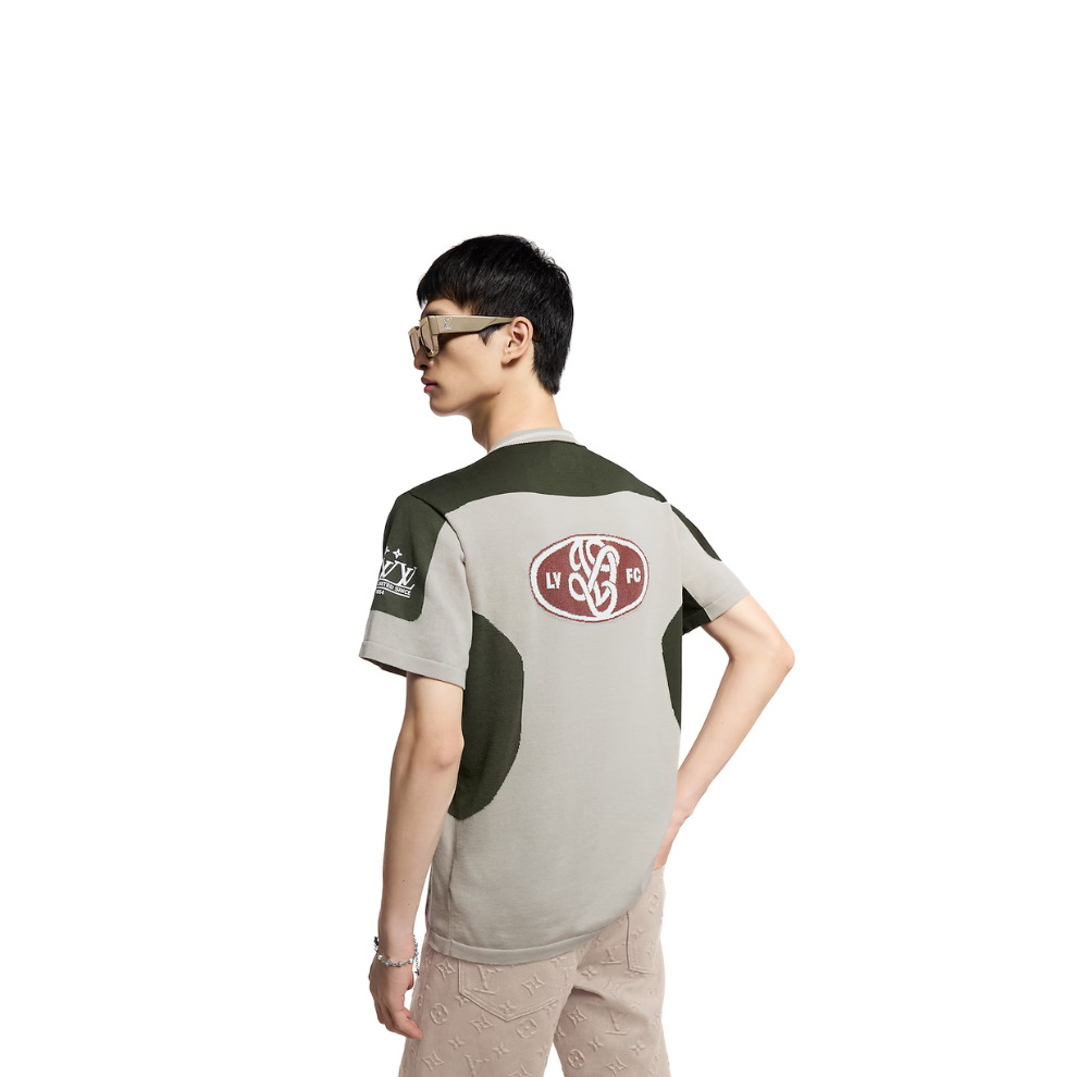 Louis Vuitton Intarsia Short-Sleeved V-Neck Top
