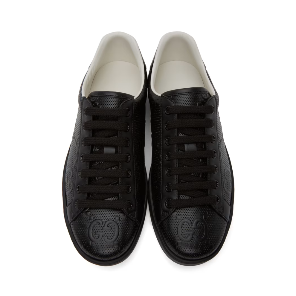 GUCCI Black GG Ace Sneakers
