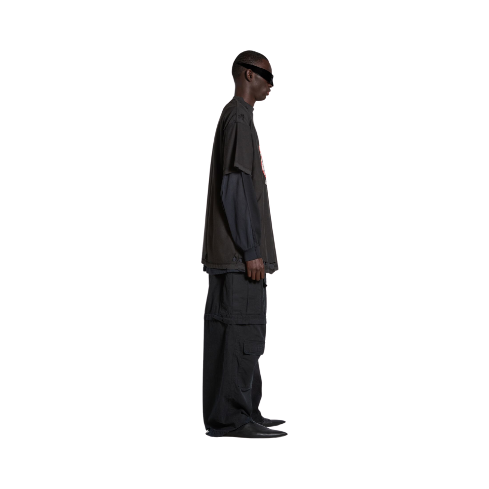Balenciaga ANTWERPEN INSIDE-OUT T-SHIRT OVERSIZED IN BLACK